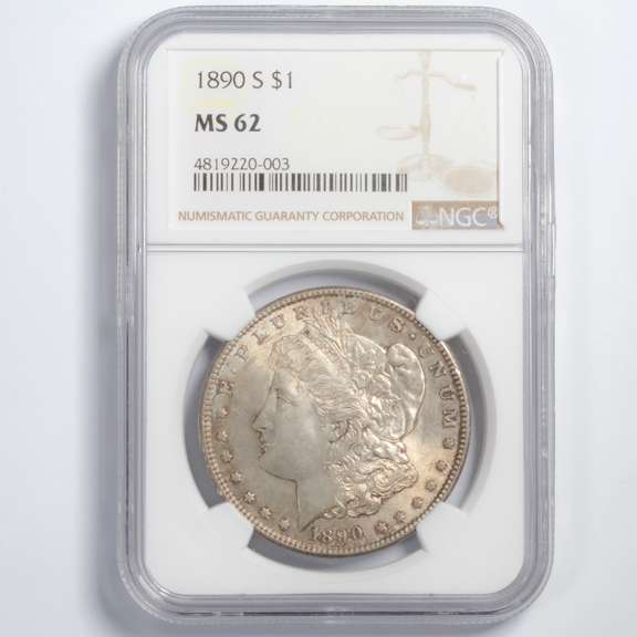 1890 S NGC MS 62 BU Morgan Dollar