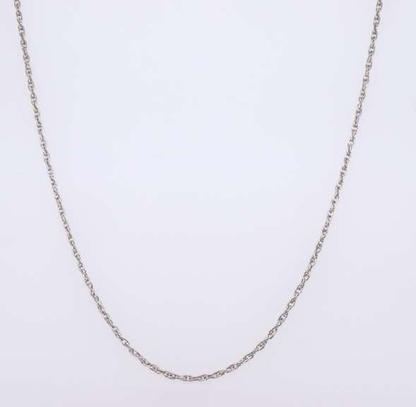 Vintage Sterling Silver Rope Chain Necklace