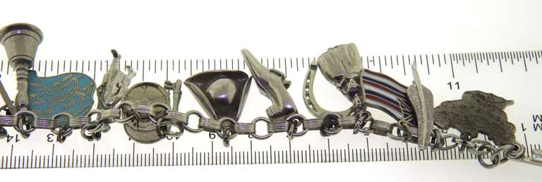 Vintage Sterling Silver Charm Bracelet