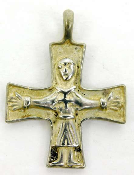 Vintage Kopi Denmark Sterling Cross Pendant
