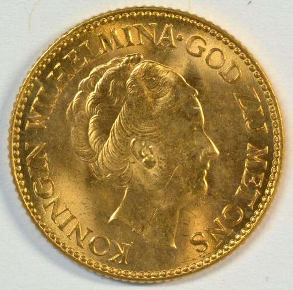 Fresh Choice BU 1925 Netherlands 10 Guilden Gold Piece