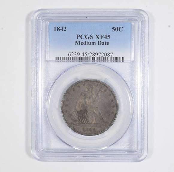 XF45 1842 Seated Liberty Half Dollar - Medium Date - Graded PCGS