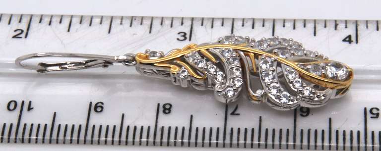 Sterling Silver Cubic Zirconia Dangle Earrings