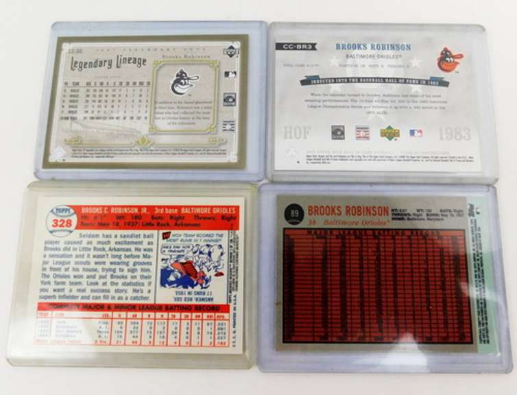 4 Brooks Robinson Throwback Baseball Cards