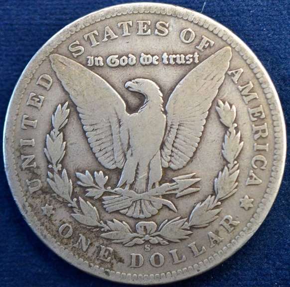 1896-S Morgan Silver Dollar, Circulated.