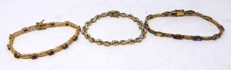 Group Lot of 3 Sterling Silver Bracelets