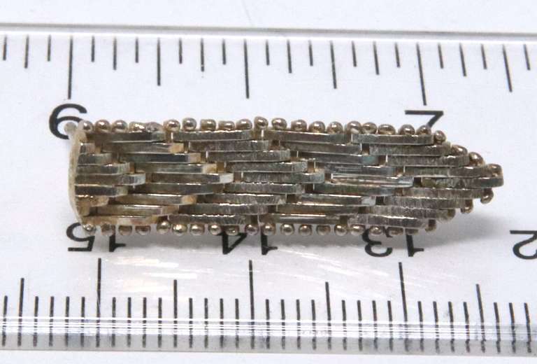 Vintage Sterling Silver Braided Earrings