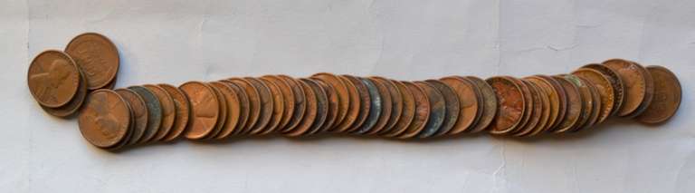 2  1931 Circulated Lincoln Rolls