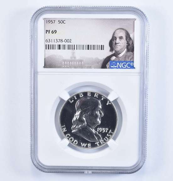 PF69 1957 Franklin Half Dollar - Graded NGC