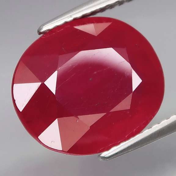 Fantastic 9.30ct oval cut rich blood red Ruby