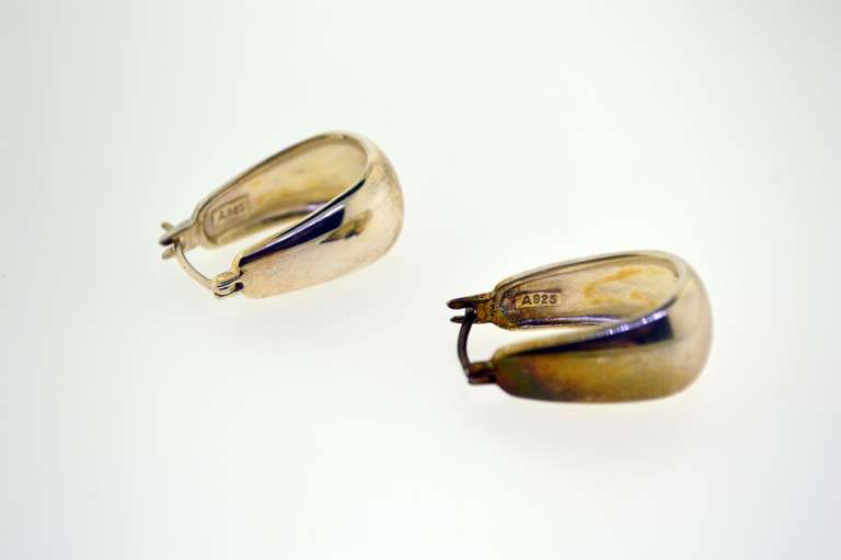 Sterling Silver Hoop Drop earrings