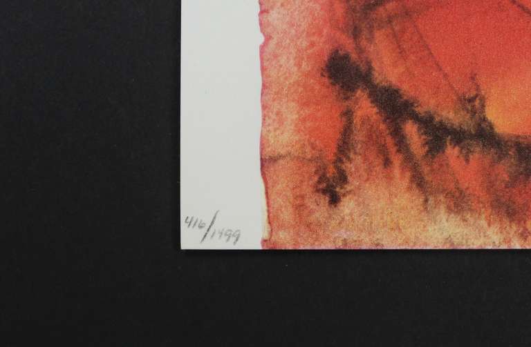 SALVADOR DALI ORIGINAL LITHOGRAPN IN COLORED FROM BIBLE SERIES  GLORIA VULTUS MOYSI 1969 DALI