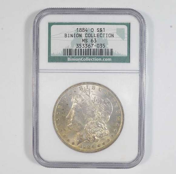MS63 1884-O Morgan Silver Dollar - Binion Collection - Graded NGC