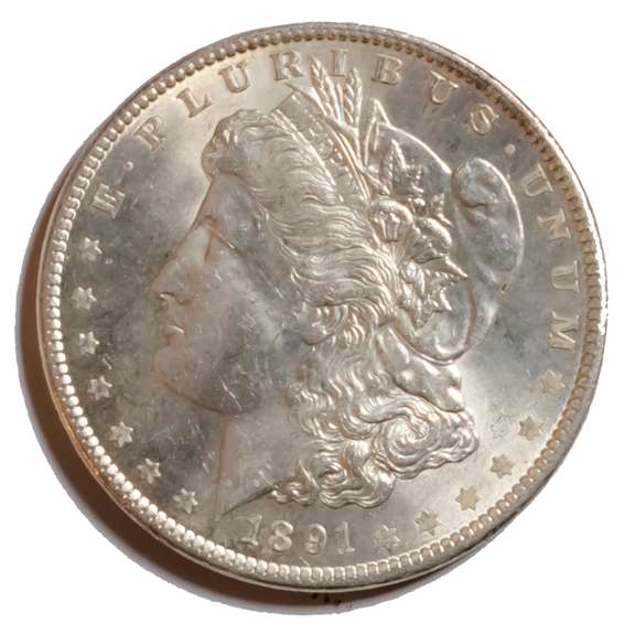 1891 BU Morgan Dollar