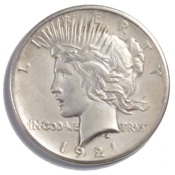 1921 Unc Key Peace Dollar