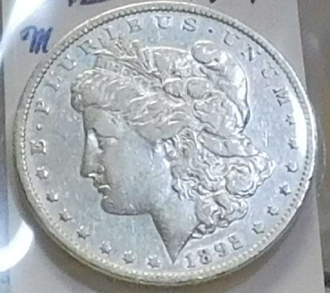 1892 Morgan Dol  circ  harder date