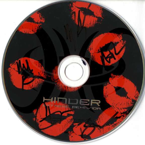 Hinder Full Band X5 Autographed Signed Extreme Behavior CD ACOA