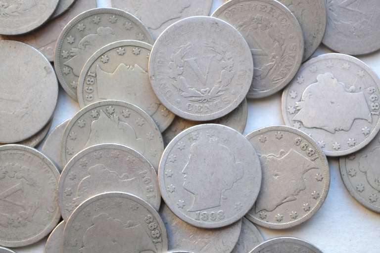 10 Each 1893 1896 1897 &1899 V Nickels