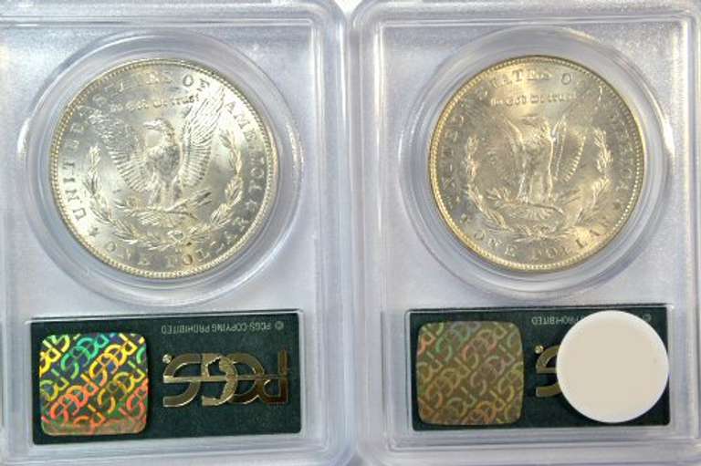 Near Gem BU 1902-O & 1904-O Morgan Dollars. Old PCGS MS64