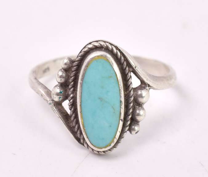Subtle Turquoise Ring in Sterling Silver