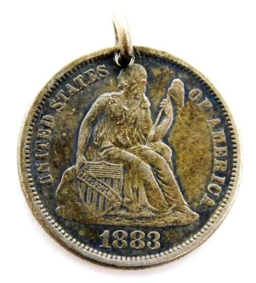 1883 Silver Coin Love Token