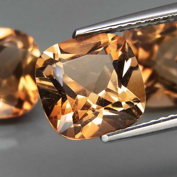 Matched! 3 piece 11.43ct full fire Imperial Topaz set
