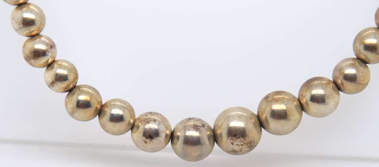 Vintage Sterling Silver Ball Necklace