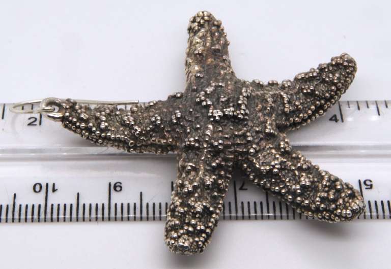 Vintage Sterling Silver Starfish Earrings