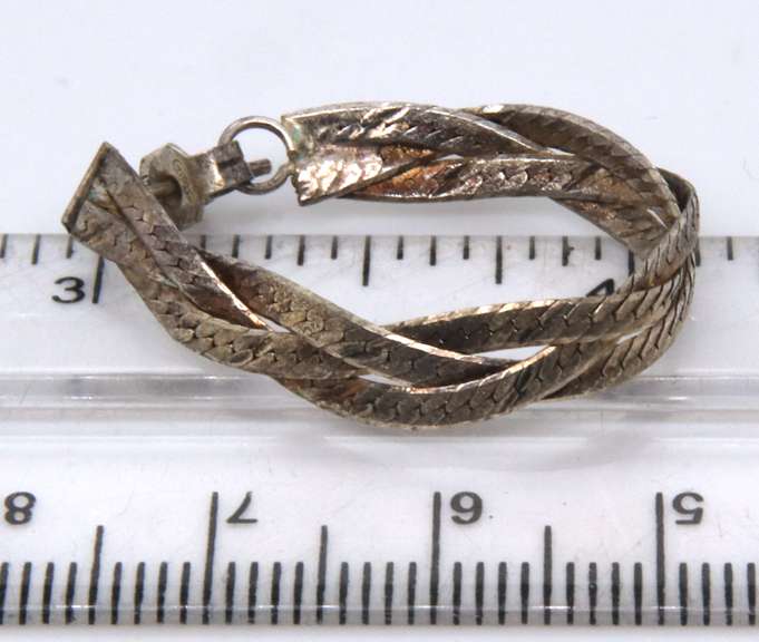 Vintage Sterling Silver Braided Earrings