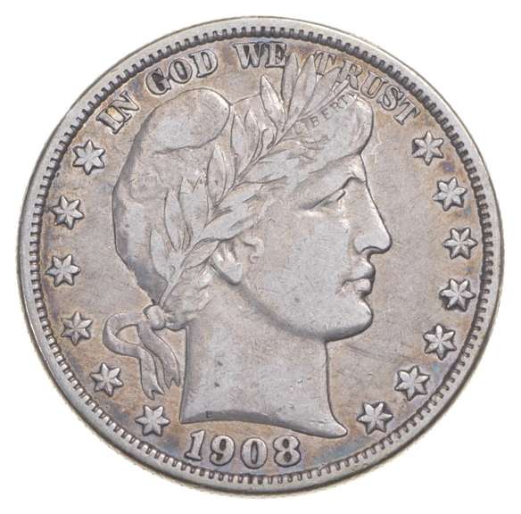 1908-O Barber Half Dollar