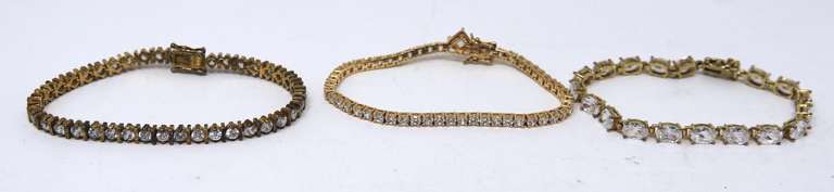 Sterling Silver Cubic Zirconia Bracelets