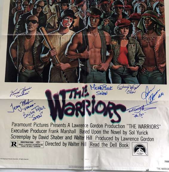 The Warriors Cast Autographed  Original The Warriors 27x40 Poster ACOA