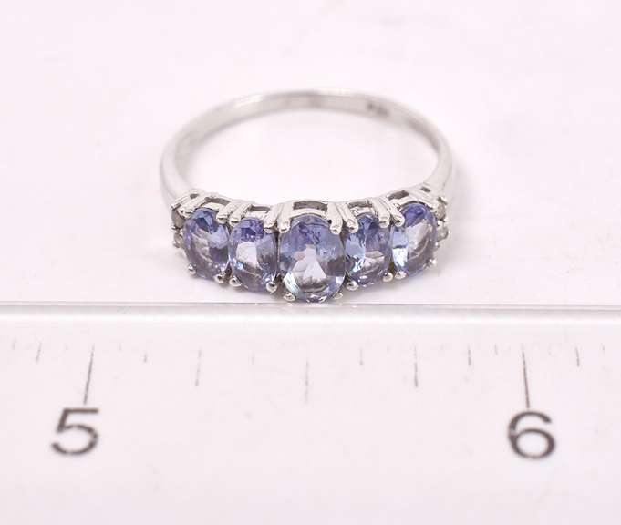 Darling Purple Gemstone Ring in White Gold