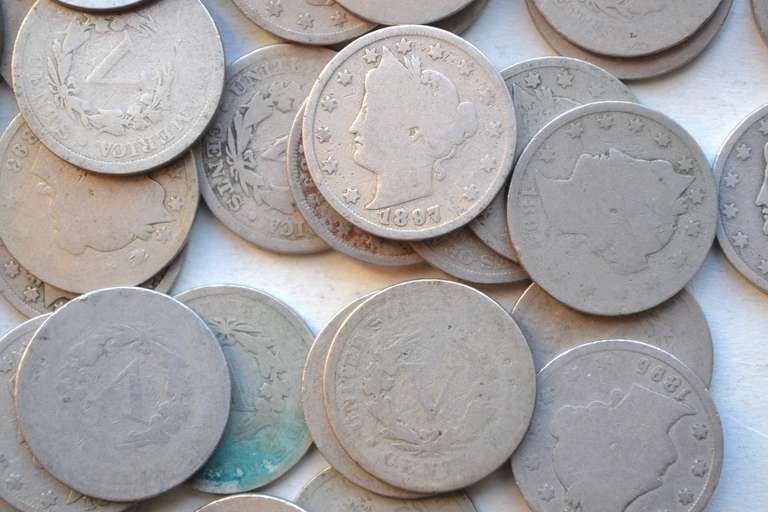 4 Each 1890-1899 V Nickels