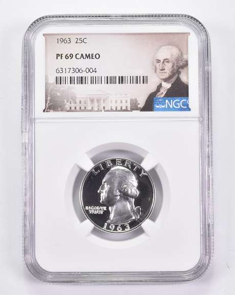 PF69 CAM 1963 Washington Quarter - Graded NGC