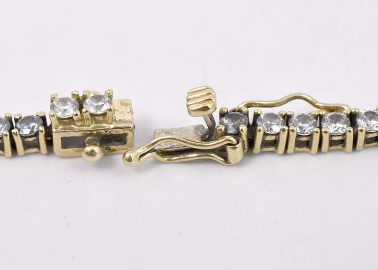Glamorous Ladies CZ Bracelet in 14K Yellow Gold