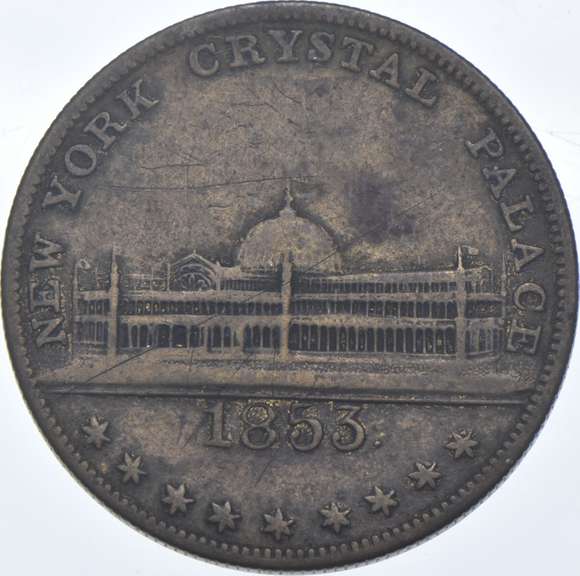 1853 New York Crystal Palace Civil War Token NY 949