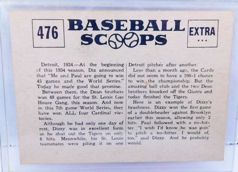 1961 Dizzy & Daffy Baseball Card