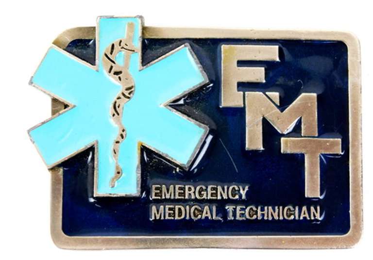 EMT Enameled Belt Buckle