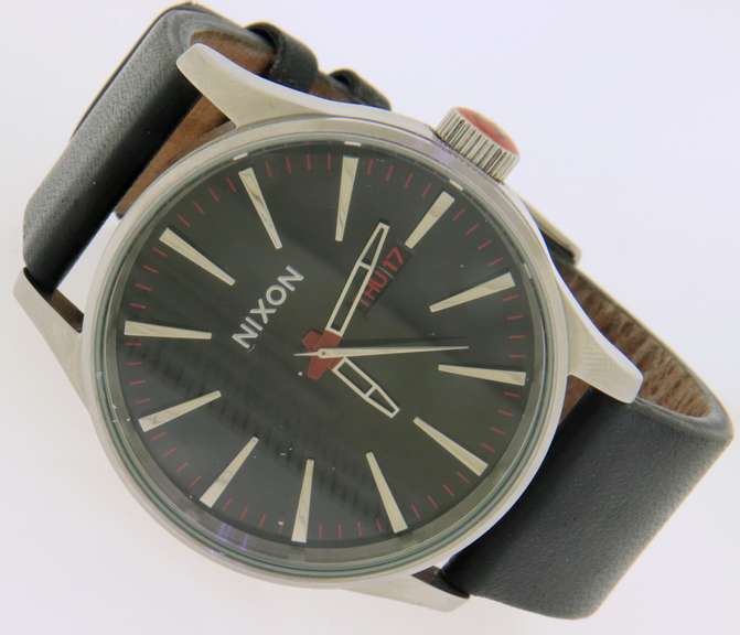 Nixon Never Be Late Day Date Quartz Watch