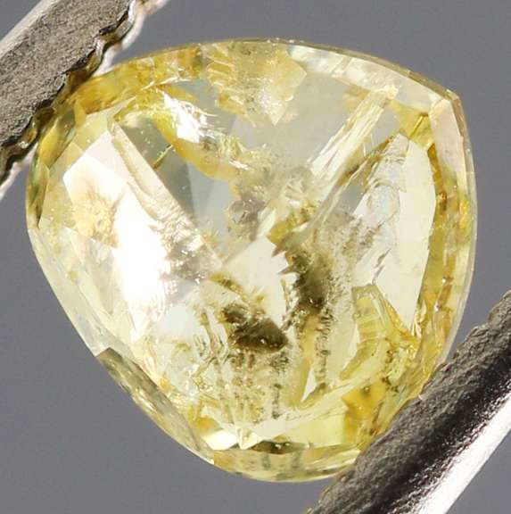 Rare .43ct pear cut canary yellow Diamond