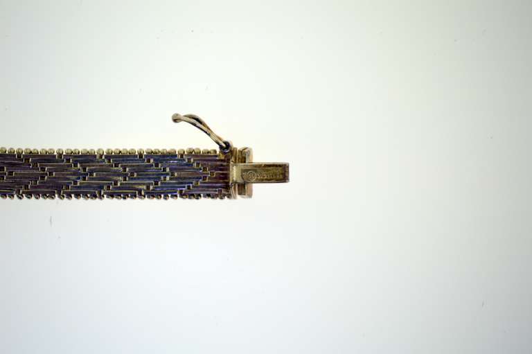 Italian Sterling Silver Riccio Chain Flat Mash Bracelet