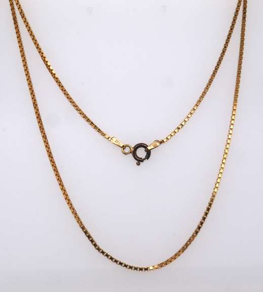 Italian Sterling Silver Box Chain Necklace