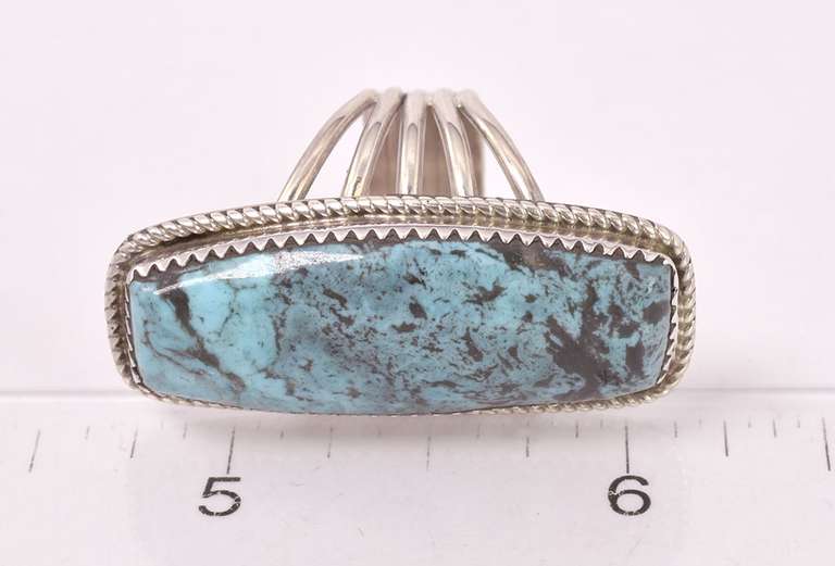 Beautiful Blue Gemstone Ring in Sterling Silver