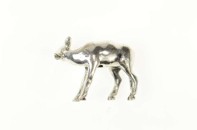 Sterling Silver 3D Baby Deer Fawn Woodland Creature Figurine