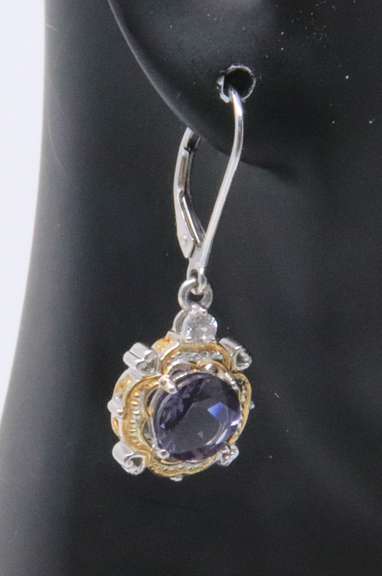 Sterling Silver Gemstone Dangle Earrings