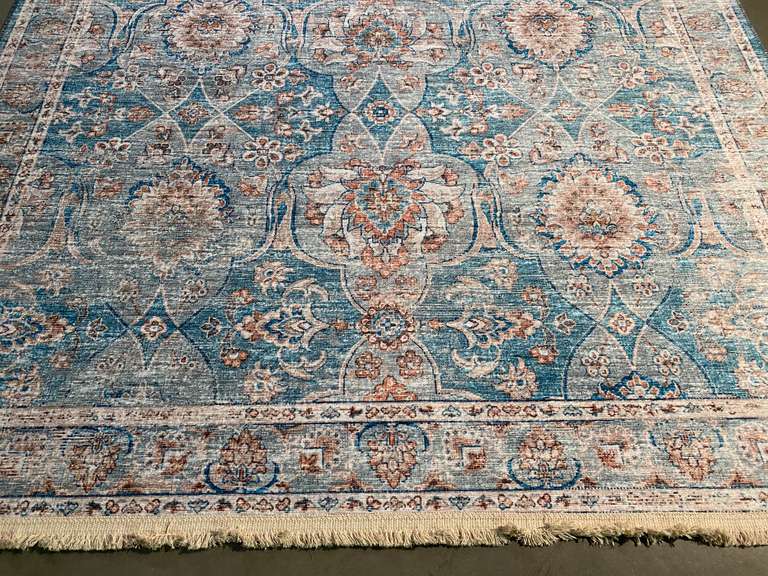 STUNNING VINTAGE REPRO DESIGN RUG 5x8