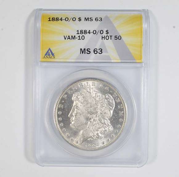 MS63 1884-O/O Morgan Silver Dollar - VAM-10 - Hot 50 - Graded ANACS
