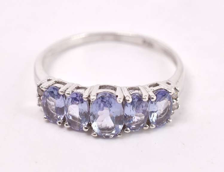 Darling Purple Gemstone Ring in White Gold