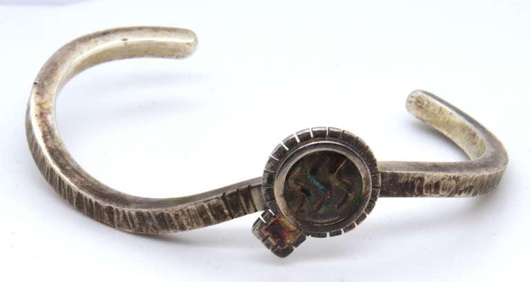 Sterling Silver Signed Cuff Bangle